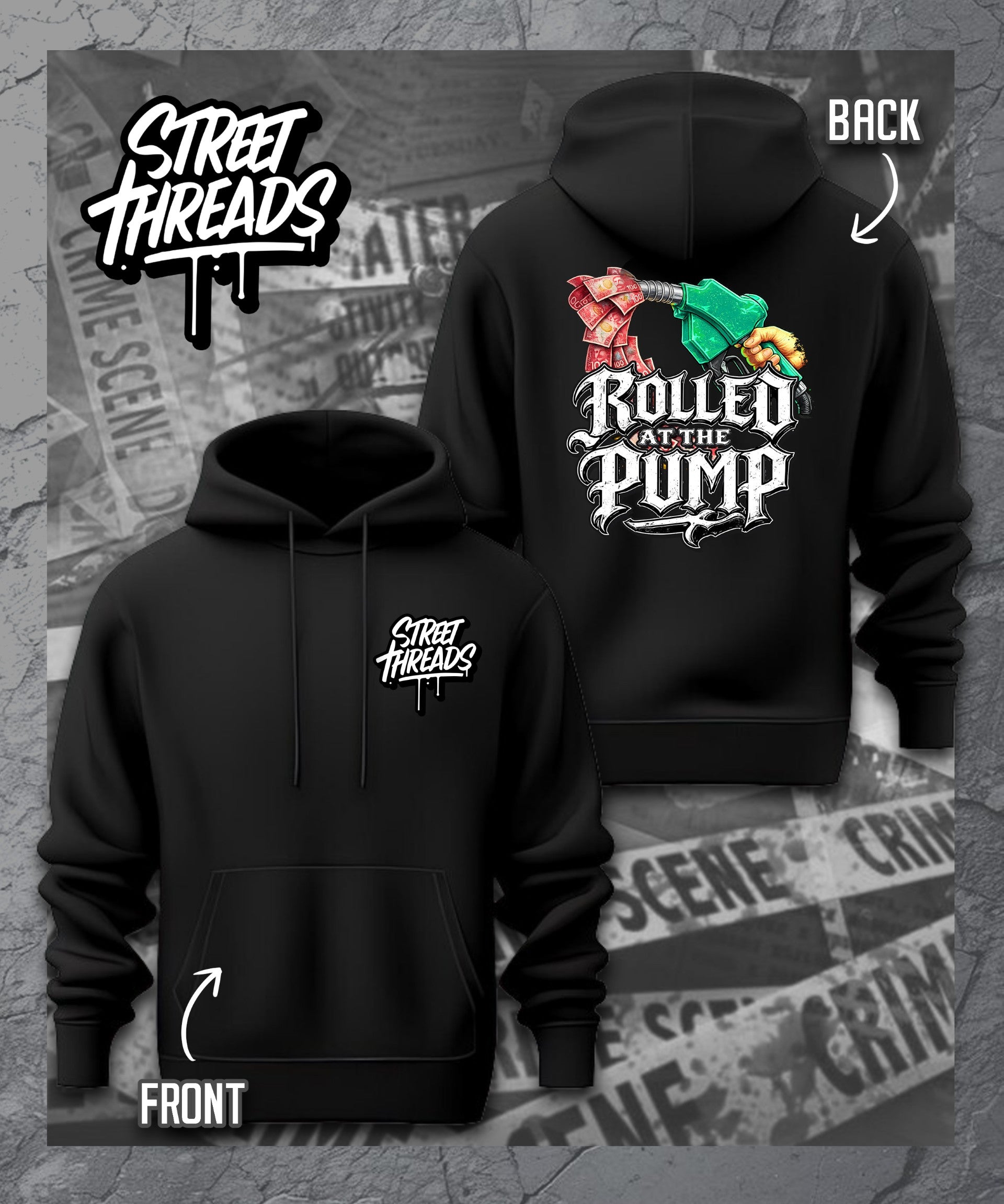 Rolled at the pump hoodie