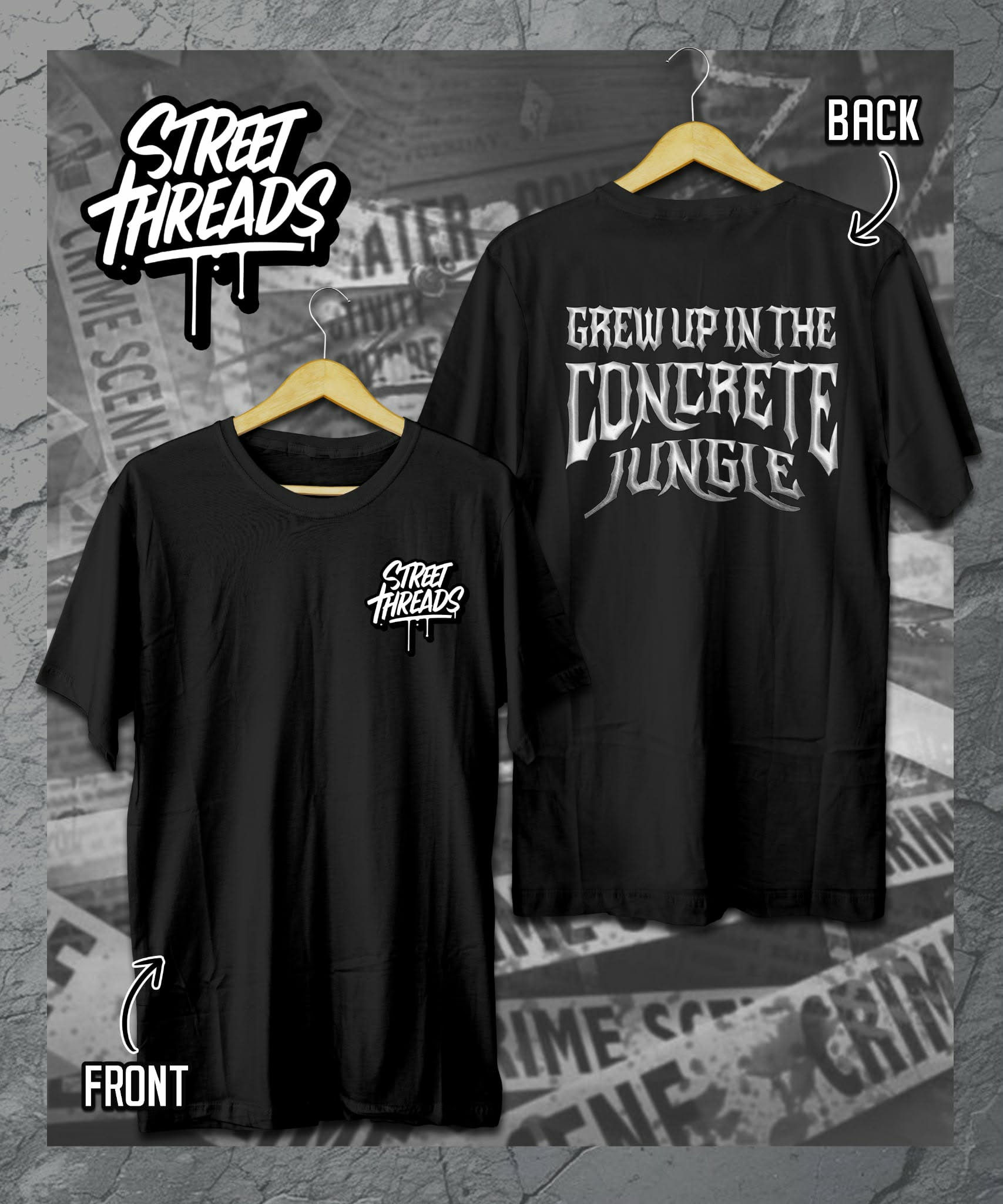 Raised in the Concrete Streets" T-Shirt